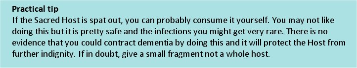 Practical tip on Holy Communion