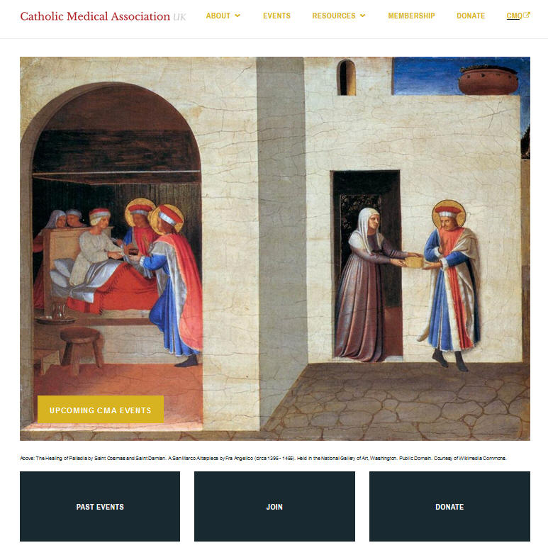 Home Page of CMA website