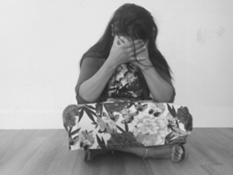 Distressed woman